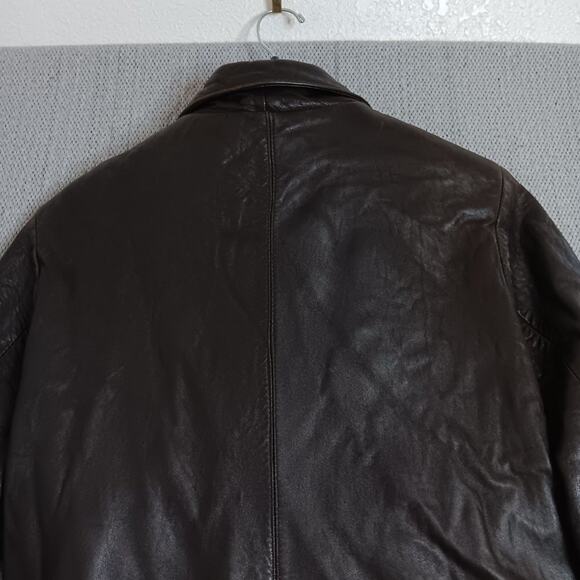 James & John ITALY Vintage Leather Jacket Womens Medium Euro4X Saddle Brown Boho - Picture 10 of 16